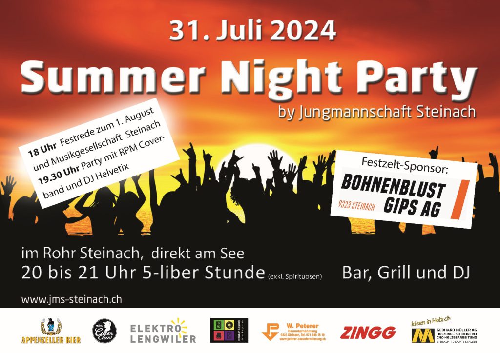 Flyer Summer Night Party 2024